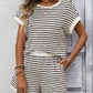 The Color-Blocked Striped Short Set
