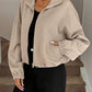 Chic Geometric Textured Zip Up Jacket