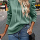 Ruched Puff Long Sleeve Hoodie