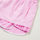 Contrast Trim Pleated Casual Active Shorts