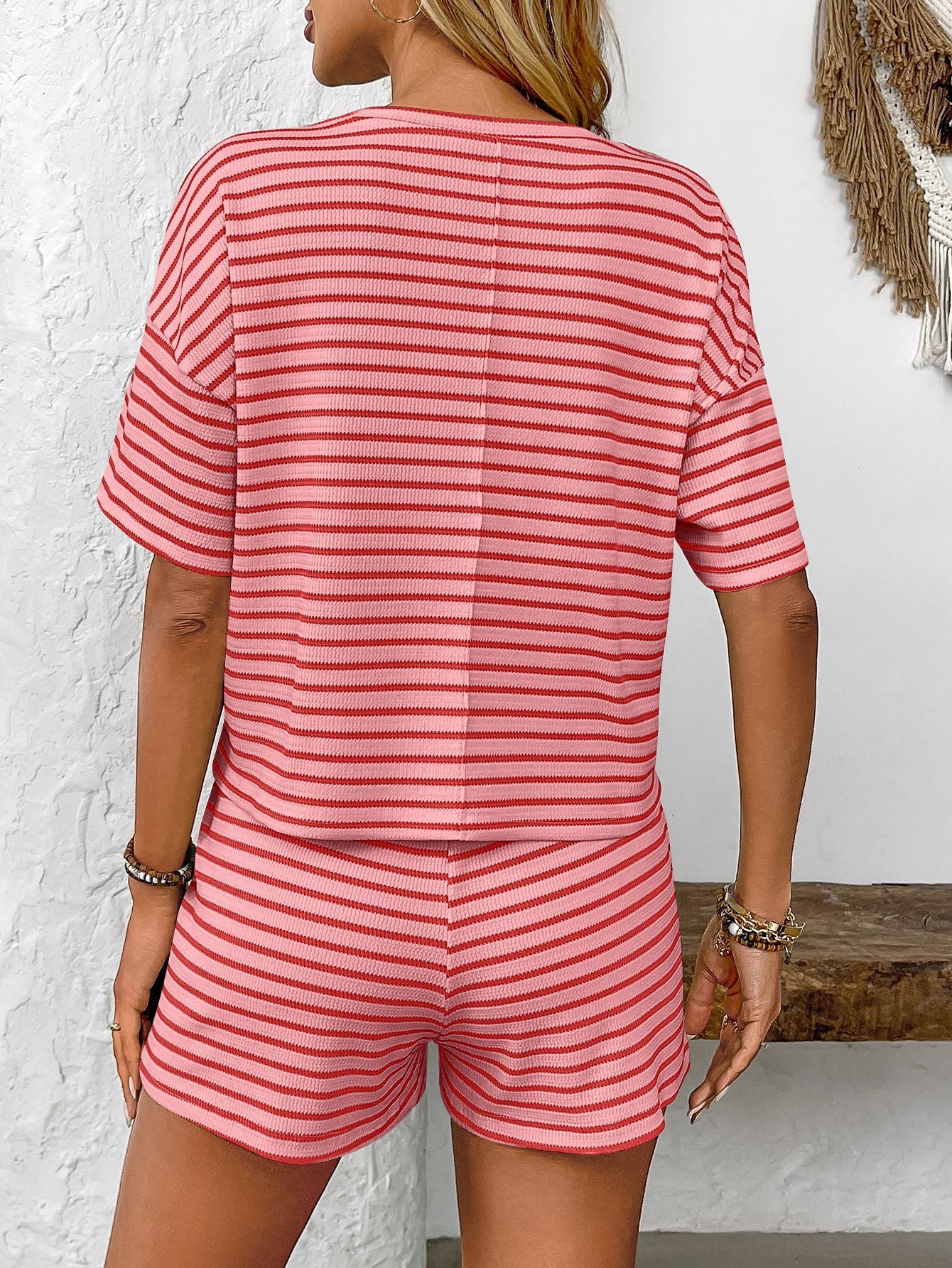 Stripe Crewneck Lounge Set