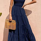 Solid Color Pleated Dress