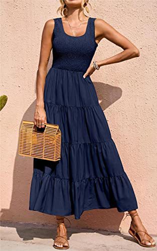 Solid Color Pleated Dress