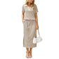 Maritime Stripe Polo and Maxi Skirt Co-Ord Set