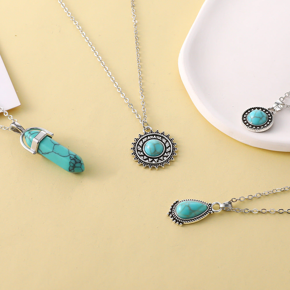 Vintage Bohemian Turquoise 4-Layer Necklace