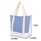 Large Capacity Striped Tote Bag