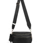 Checkered Crossbody Bag with Detachable Pouch