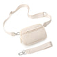 Nylon Double Compartment Crossbody and Wristlet