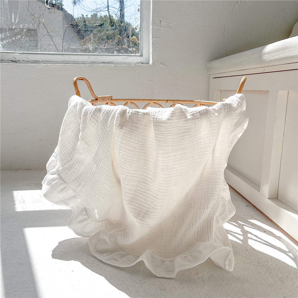 Custom Personalized Ruffle Baby Blanket