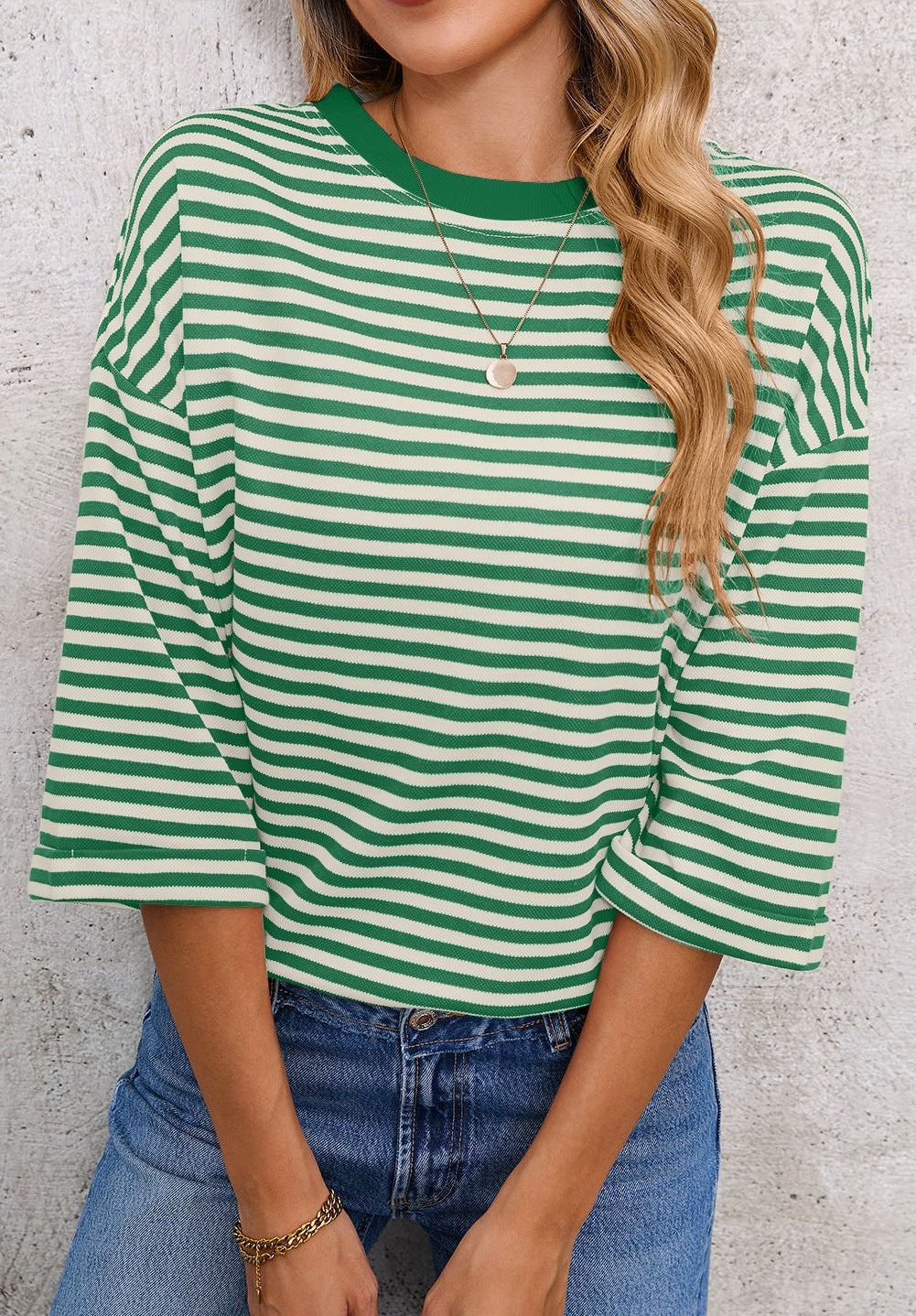 Striped Back Bow Tie T-Shirt