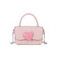 Vegan Leather Heart Clutch Heart-shaped Bag
