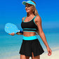Scoop Neck Top and Skort Swim Set