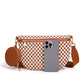 Checkered Woven Crossbody Fanny Pack with Coin Purse