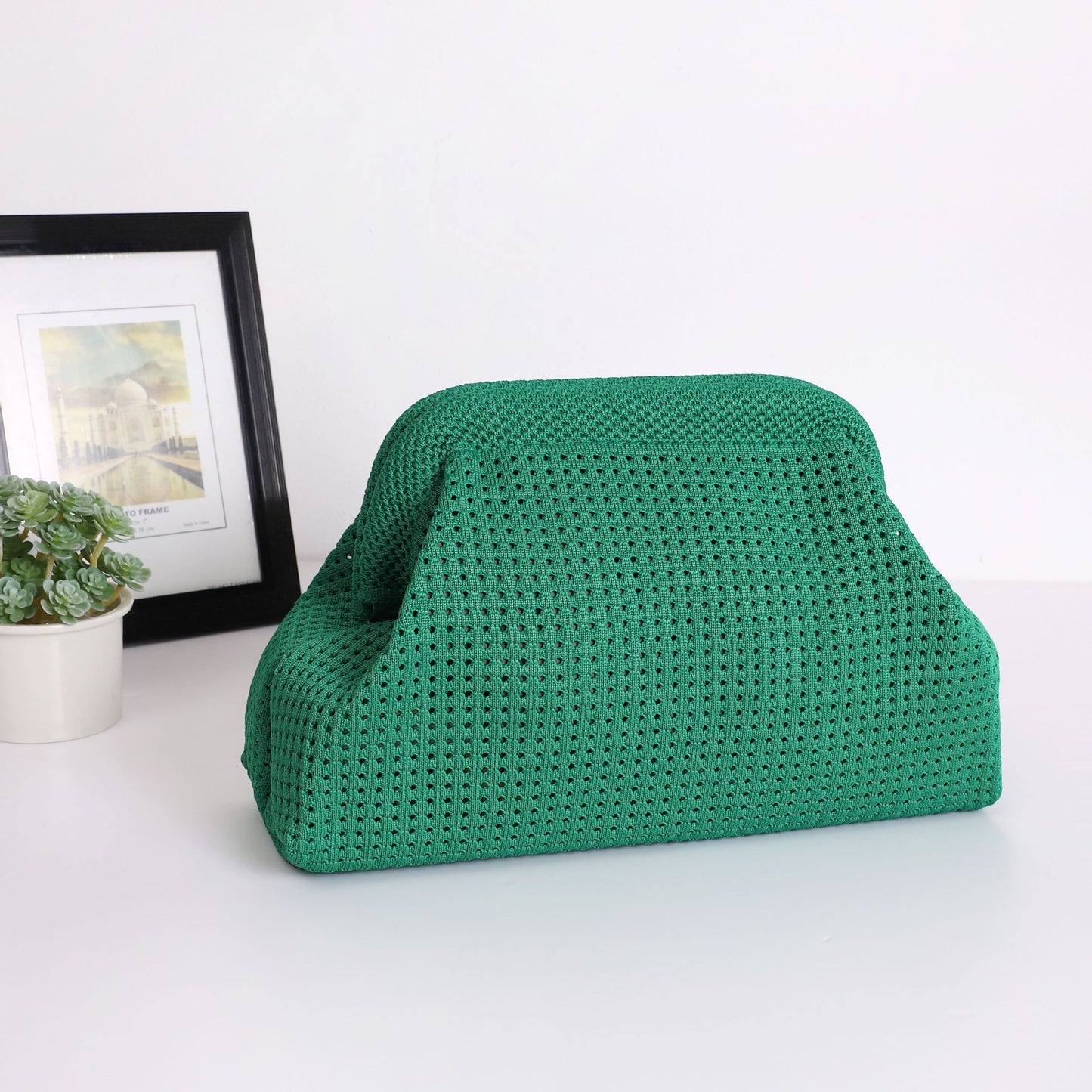Wave Knit Clutch Bag