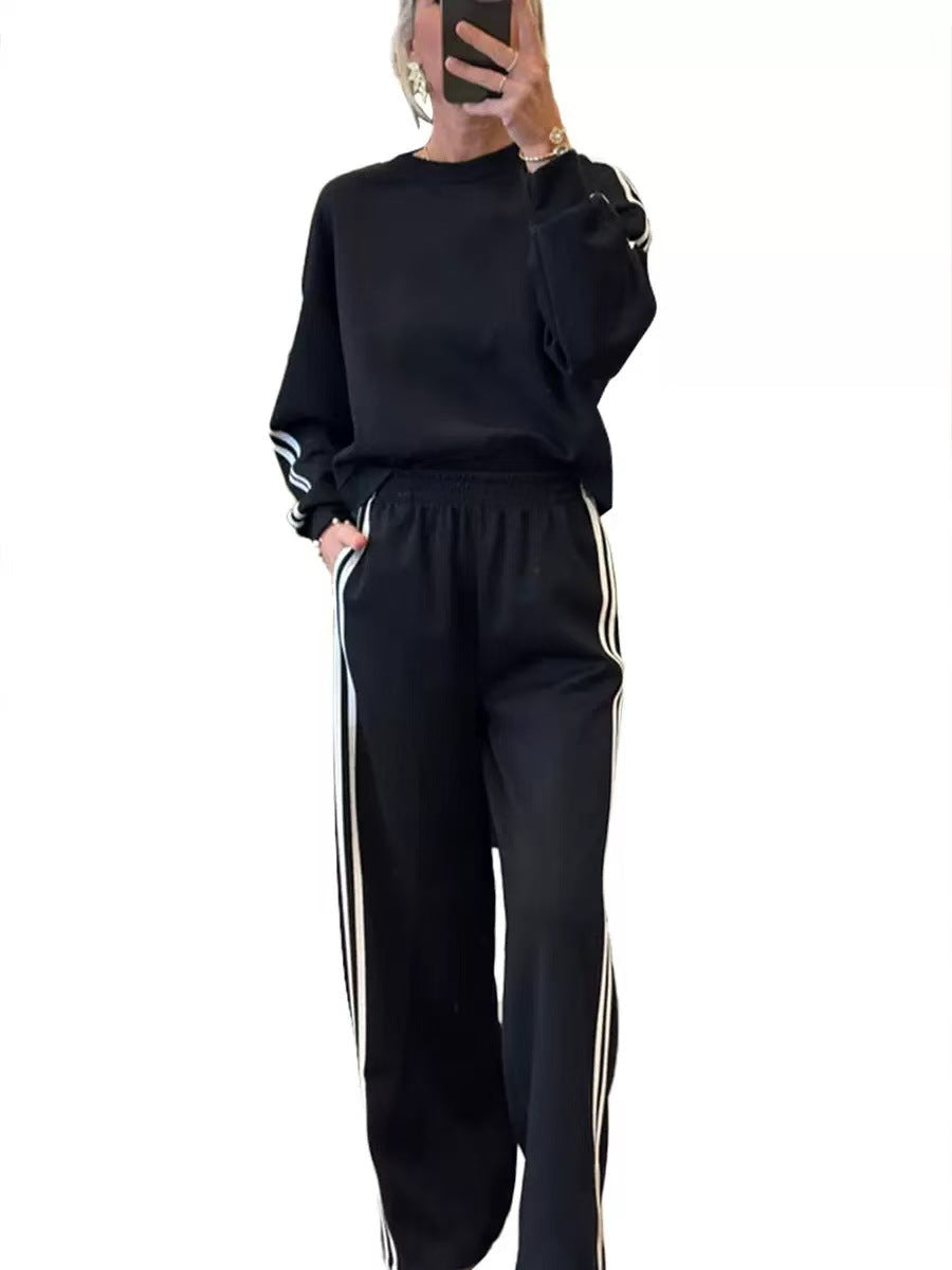Women's Side Stripe Pocket Two-piece Suit