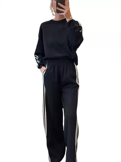 Women's Side Stripe Pocket Two-piece Suit