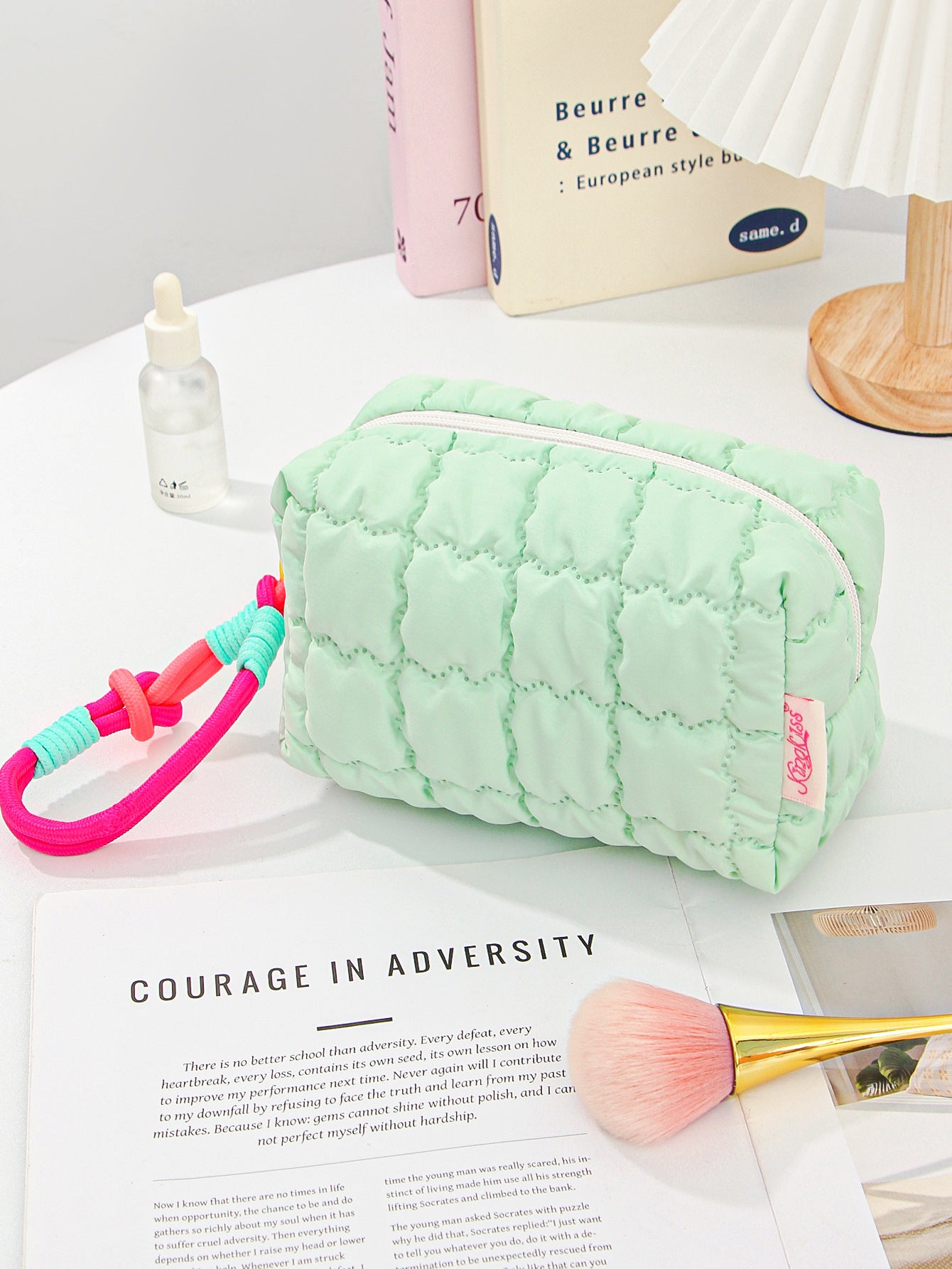 Mini Macaron Colored Cosmetics Organizer Bag