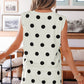 Trim Polka Dot Print Tank Split Mini Skort 2pcs Set