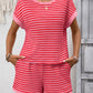The Color-Blocked Striped Short Set