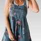 Floral Denim Overalls