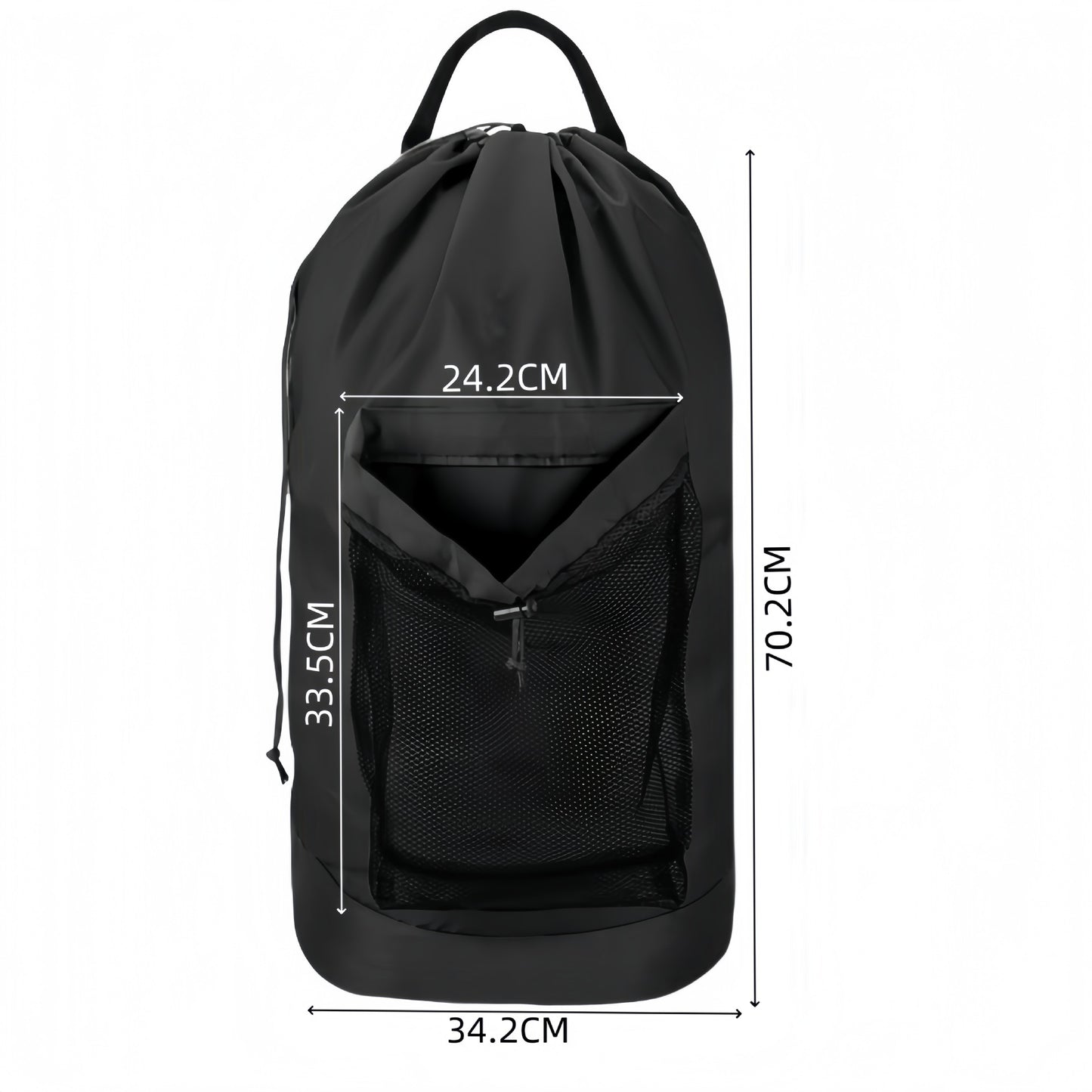 Backpack Laundry Bag Durable Nylon Hamper with Drawstring Closure