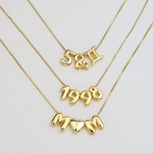 DIY 26 English Alphabet Pendant Necklace