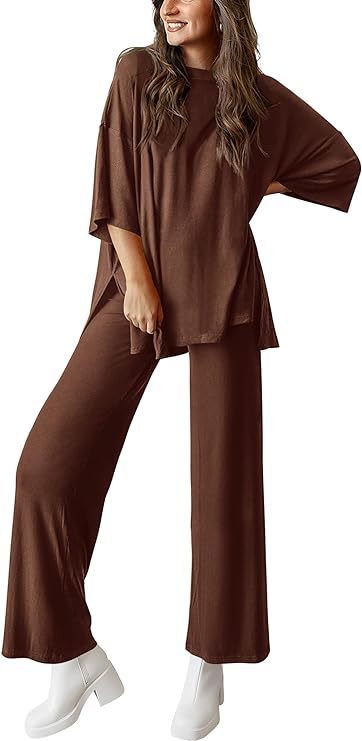 Loose T Side Pocket Sleepwear Set