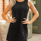 Corduroy Sleeveless Mini Dress With Patched Pockets