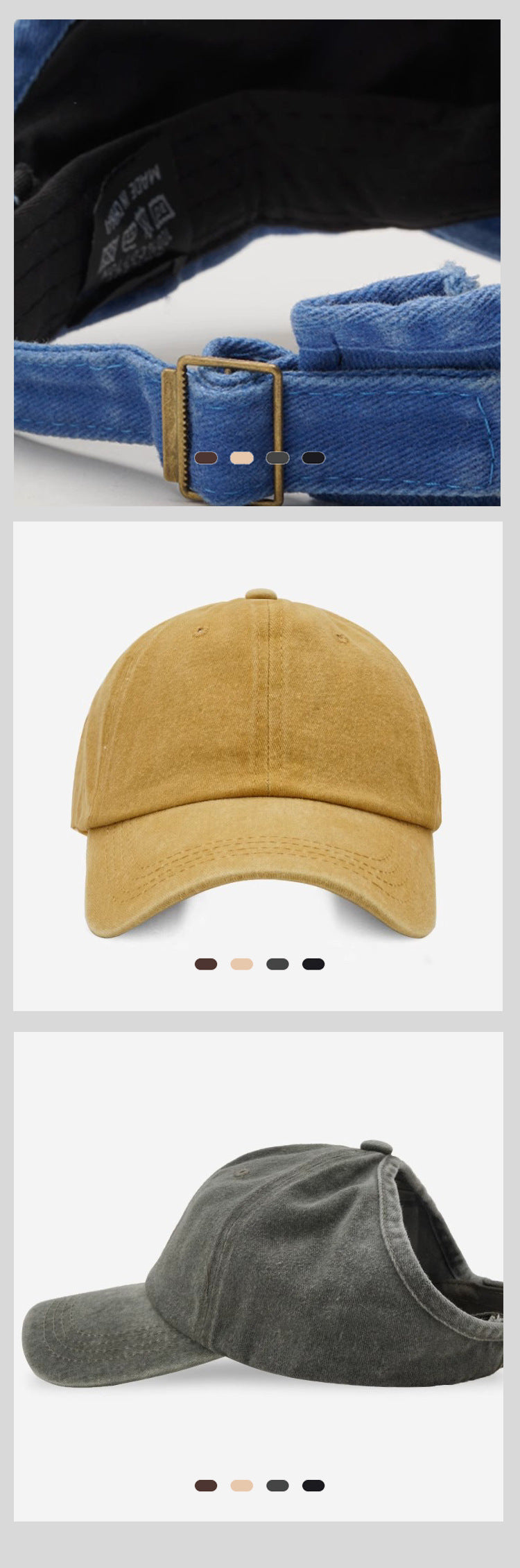 Vintage Washed Cotton Baseball Cap