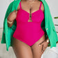 Plus Size One Piece Hollow Swimsuit