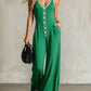 Women's V-Neck Backless Wide-Leg Jumpsuit