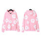 Foaming Printed Loose Hoodie
