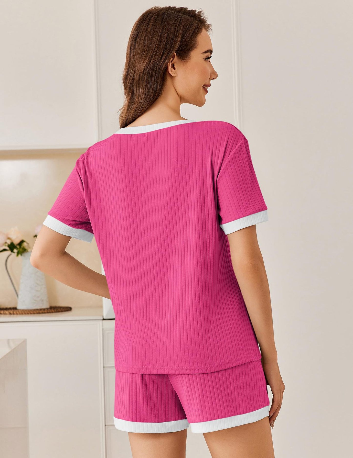 Cozy Ribbed Contrast Lounge Set