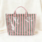 PVC Striped Tote Bag