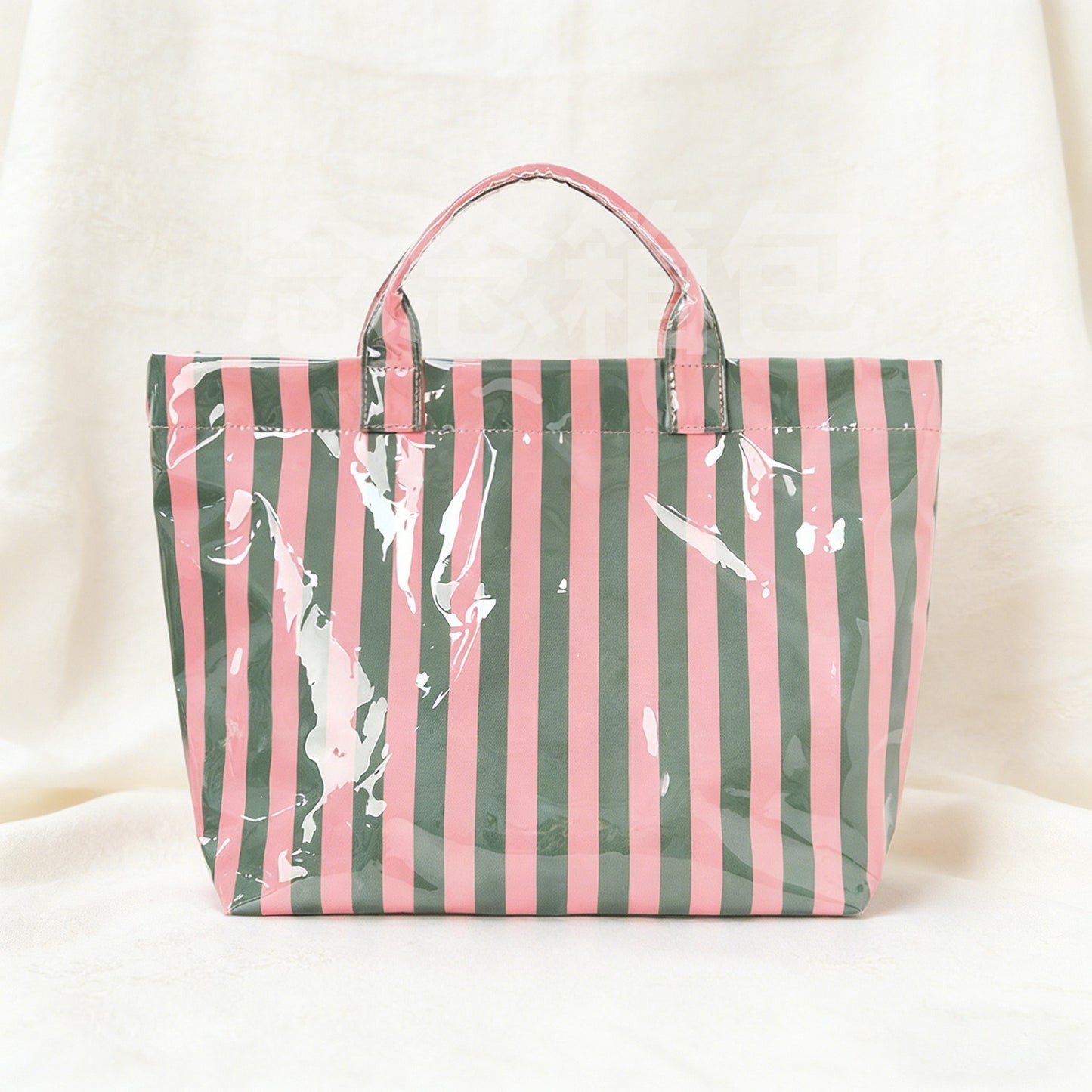 PVC Striped Tote Bag