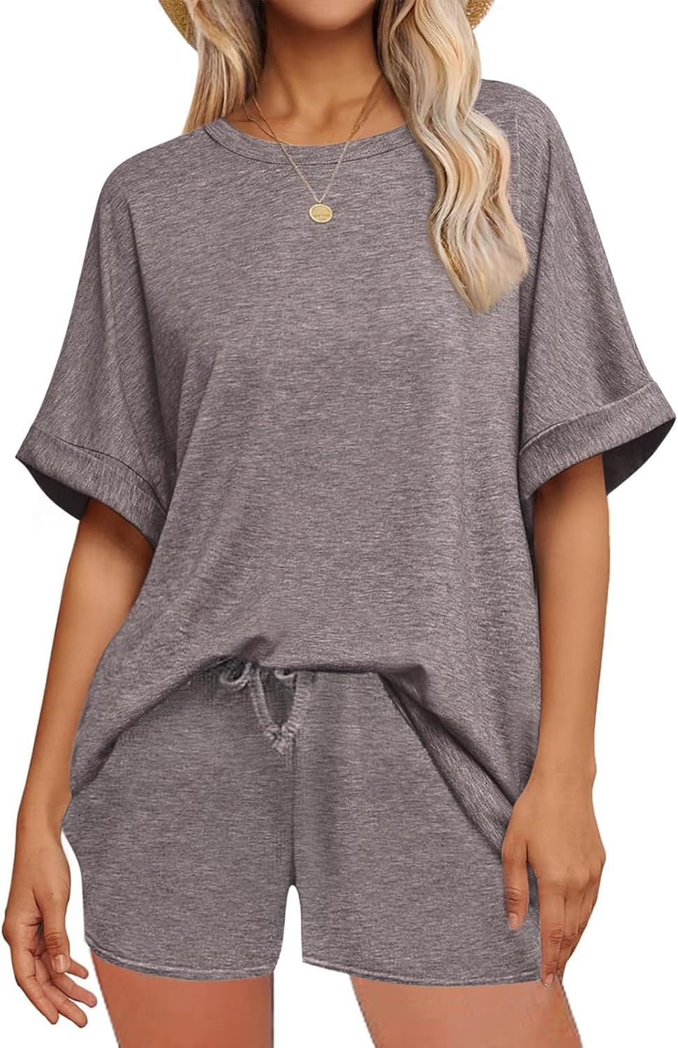 Laid-back Short Sleeve Boxy T-shirt & Short Casual Set