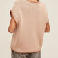 Parchment Contrast Trim Short Sleeve Knit HOWDY Western Sweater