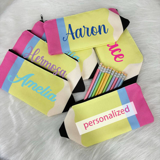Custom Name Pencil Shaped Canvas Case