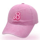 Baseball Cap with Embroidered B