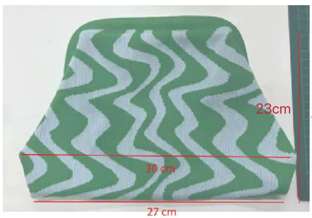 Wave Knit Clutch Bag