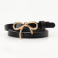 Bow Buckle Skinny Belt
