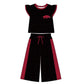 Custom Kids Top Wide Leg Pants Set Ruffle Set