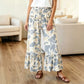 Camo Print Wide Leg Casual Pants