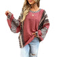Round Neck Hooded Loose Sweatshirt