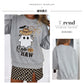 Grey Sequin Western Ghost Print Long Sleeve Round Neck Sweatshirt