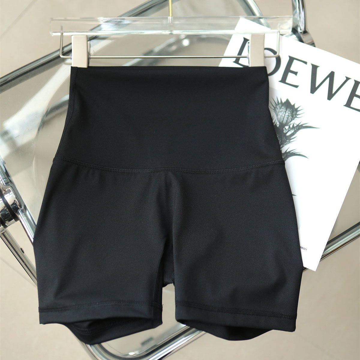 No Awkward Line High Waist Elastic Fitness Base Sports Shorts