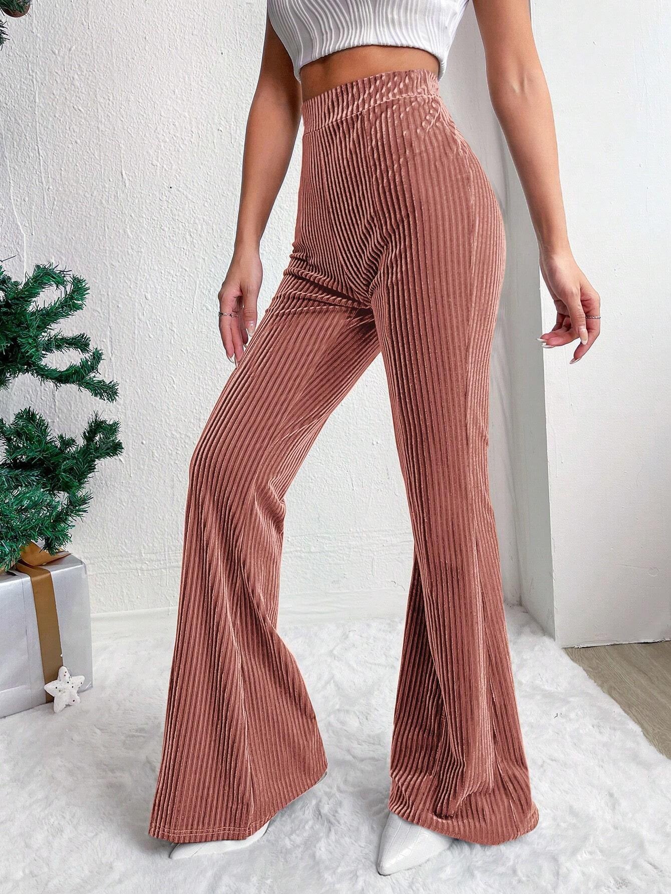 High Waisted Corduroy Flared Pants