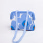 Striped Knit Cloud Frame Clutch Crossbody Bag