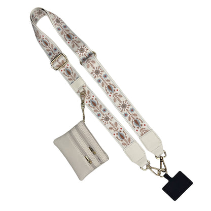Phone Strap with Zppered Pouch