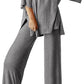 Loose T Side Pocket Sleepwear Set